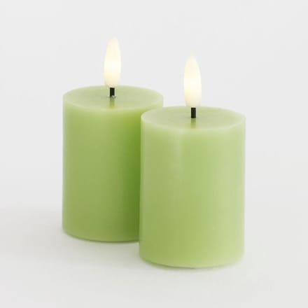 Sirius - Sirius Sille Mini LED kaars 2st Ø5xH6.5cm - Spring green - groen