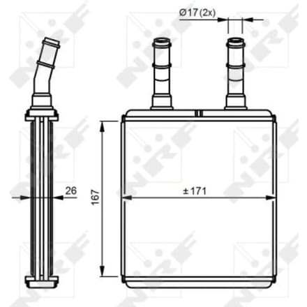 Warmtewisselaar, interieur verwarming NRF 54291