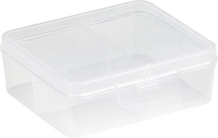 Sunware Q-Line Assortimentsdoos 14,6 x 13 x 5,3 cm transparant - 4 vakjes set á 4 stuks