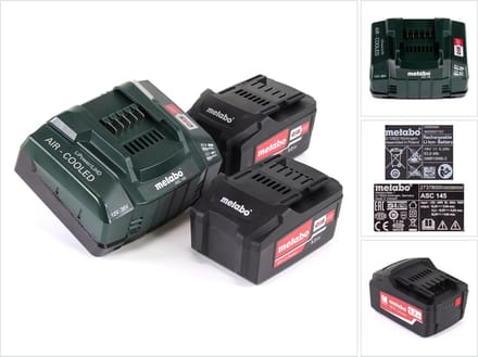Metabo basis accuset 18V met 2x accu 5.2Ah + lader ASC 145 ( 685051380 )