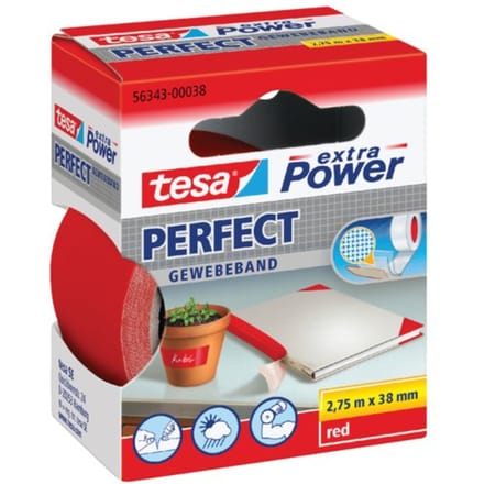 Textieltape tesa® extra Power Perfect 2.75mx38mm rood
