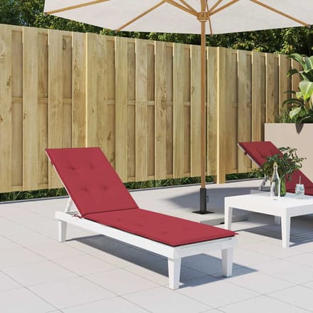 vidaXL - Terrasstoelkussen - (75+105)x50x4 - cm - wijnrood