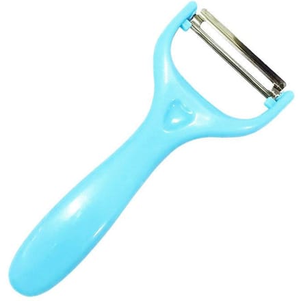 RVS Schilmesje Huishoudelijke Meloen Schiller Fruit Schiller Aardappelschiller Meloen en Fruit Schiller Schilmesje blauw