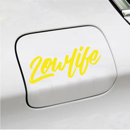 Bumpersticker - Lowlife - 6,4 X 16,8 - Geel