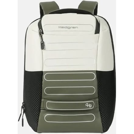 Hedgren Handle M P Rugzak 15,6 inch met 2 compartimenten en RFID-bescherming – Middelgroot – Grey/Olive
