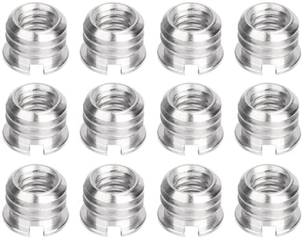 12 stuks schroefdraadadapters 1/4" naar 3/8" voor statieven, monopods en camera-accessoires