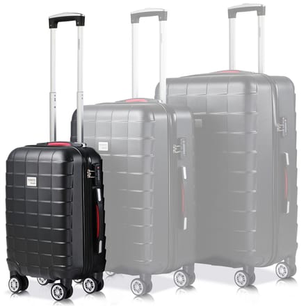 Monzana Exopack hardcase koffer zwart 53x37x21 cm