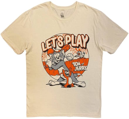 Tom & Jerry - Let's Play Heren Tshirt - XL - Creme