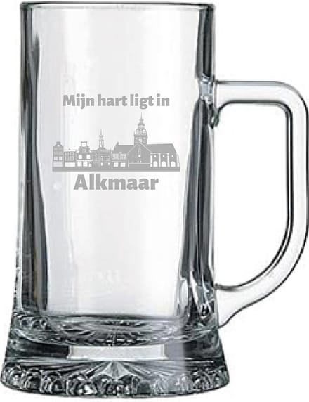 Gegraveerde bierpul 50cl Alkmaar