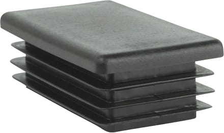 Rechthoekige buisstop en glijders 50 x 80 mm - 5 stuks