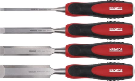 Kreator KRT461109 Houtbeitel - 4 stuks - 6, 12, 19, 25mm