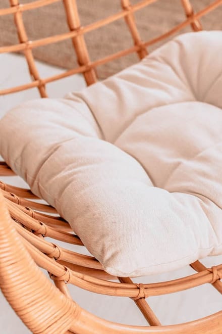 Monnarita-pl - Stoelkussen - Hangstoel - Katoen Linnen - Beige