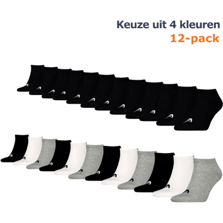 HEAD Sneakersokken Training - 12 paar - Wit - Maat 43/46