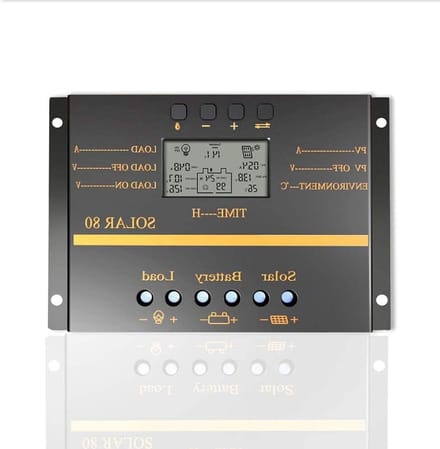 Zonne Laadregelaar - MPPT Controller - Energie Beheer - Automatische Spanning Detectie - 80A - Zwart