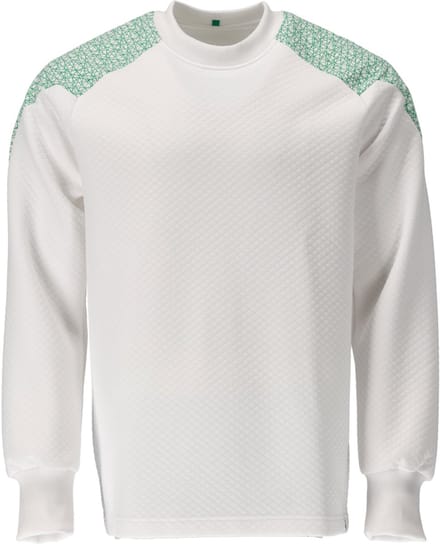 Mascot Food & Care Sweatshirt 20084-932 - wit/helder groen - 3XL