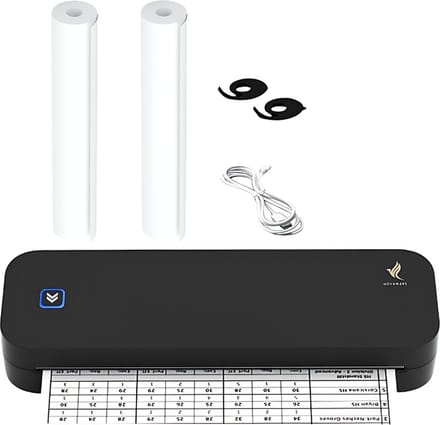 NovaWare® Thermische Printer A4 - Sticker Printer - Pocket Printer - Mini Printer voor Mobiel / Laptop / tablet - Verzendlabel - Barcode - Tattoo - Portable Printer - Shipping Label - Zwart