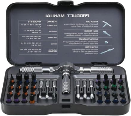 Magnetische Schroevendraaier - 40 in 1 Set - Klusjes Thuis - Magnetische Ratel - Compacte Kast - Veelkleurig
