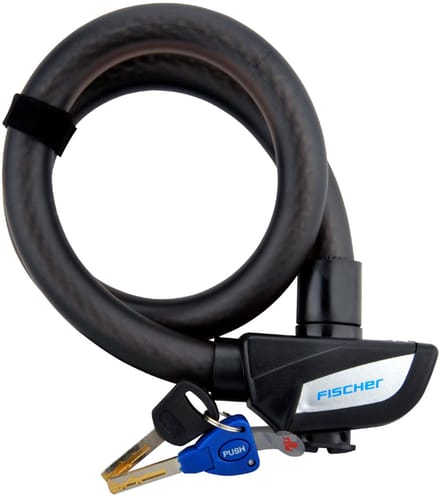 Kabelslot voor fiets, lengte: 850 mm, zwart