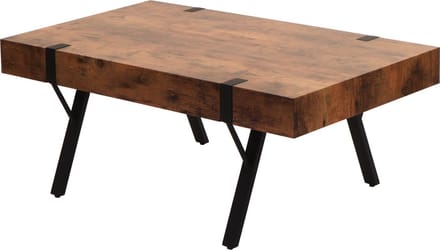 Salontafel MCW-L54, woonkamertafel bijzettafel sofatafel, metaal 43x110x60cm ~ donker wild eiken