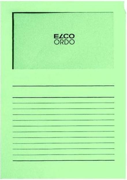 Elco Ordo Cassico L-map met venster A4 100 stuks 220 x 310 mm Lichtgroen