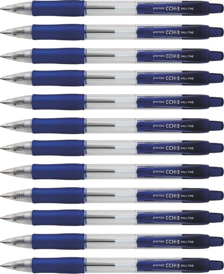 Penac Balpen - CCH-3 - 0.7mm - Blauw - 12 pack
