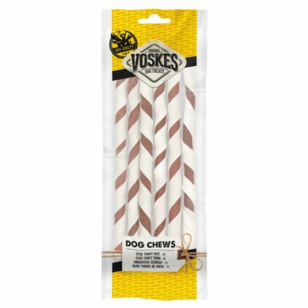 Voskes Hondensnacks Twist Stick Beef M - 6 stuks