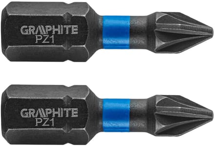 Graphite - Impact Bit - PZ1 - 25 mm - S2 Staal
