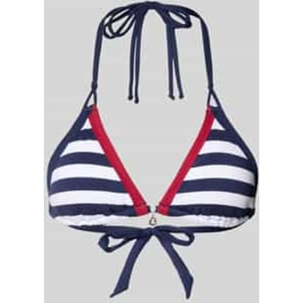 Bikinitop met vetersluiting model 'BLUCO NAVY'