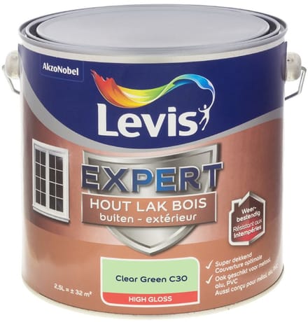 Levis - Expert Hout Lak Buiten High Gloss Mix - Clear Green C30 - Mengverf - 2,5 L