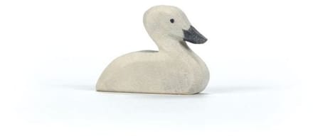 Ostheimer houten zwaan klein speelgoedfiguur voor kinderen.