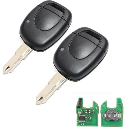 Coque De Clé 1 Bouton Boitier Clef Télécommande Clio 2,Clé De Voiture Télécommande Pour Re-Nault Twingo Clio 2 Master Kango Avec 43