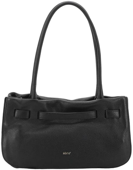 abro Leren schoudertas Leather Dalia Shoulder Bag Jill Black / Nickel zwart