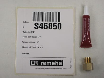 Remeha Waterslot 1/4" - S46850 - Quinta & Aquanta Cv Onderdeel