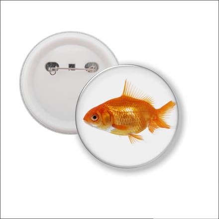 Button Met Speld - Goudvis