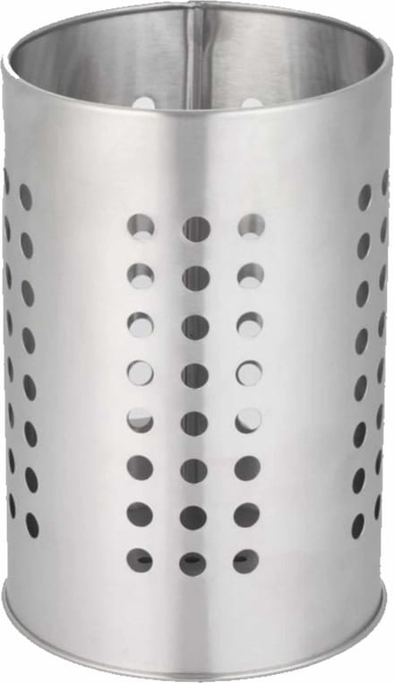 5Five Keukengerei houder/bestekbakje - RVS - rond - H17 cm