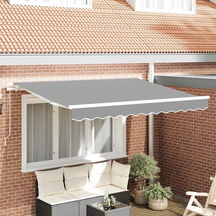 vidaXL - Zonnescherm - Frame - Wit - 3 - x - 2 - m - Metaal