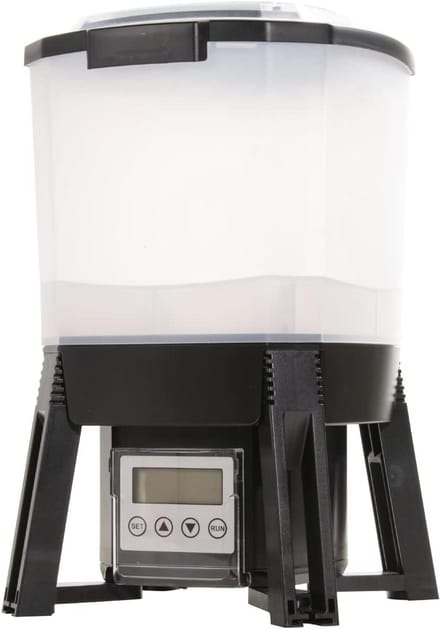 Zonne-energie Visfeeder met 6 liter Capaciteit - 1-6 Voedingen per Dag