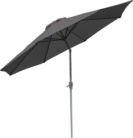Parasol N19, tuinparasol, Ø 3m kantelbaar polyester/aluminium 5kg ~ antraciet