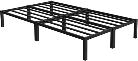 ML-Design metalen bed 120x200 cm zwart stalen frame met lattenbodem stevig en duurzaam eenpersoonsbed ideaal voor slaapkamer kinderkamer tienerkamer logeerkamer gastenbed en volwassenen bedframe