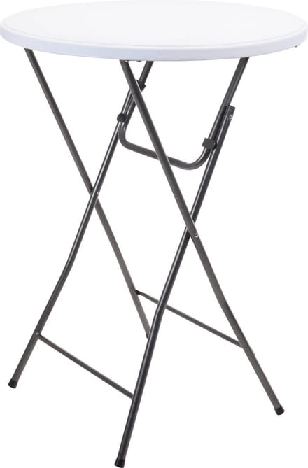 Pro Garden Inklapbare Tuintafel/ Statafel - 80x110cm - Staal - Wit/Grijs