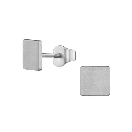 Traveller Oorbellen - Heren - Made in Germany - Edelstaal - Vierkant - Duurzaam - 5 mm - 171024