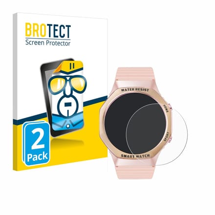 BROTECT - Screenprotector voor Mutoy Smartwatch 1.32" (rond) - Folie Beschermfolie transparant 2 Stuks