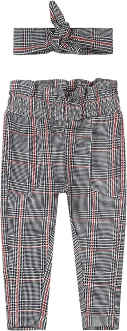 Dirkje-Meisjes Jogging broek+ haarband- Grijs - Maat 56