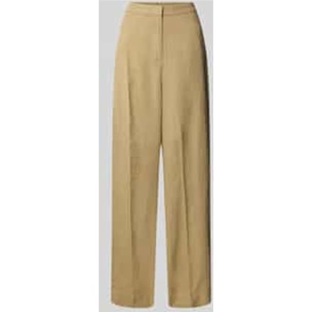 Tailored fit linnen broek van een mix van linnen en lyocell