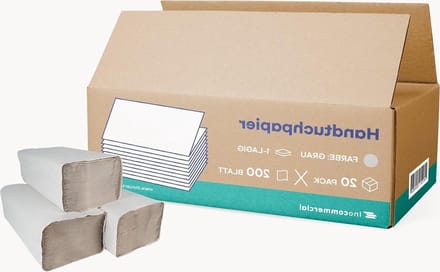 Hand Towels 1-Ply 25 x 23 ZZ Fold - 4000 Sheets Grey Color