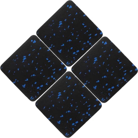 Loopbandkussen Set - Apparatuurmat Vloerbeschermer - Stille Training - Optimale Schokabsorptie - 4 Stuks - Zwart