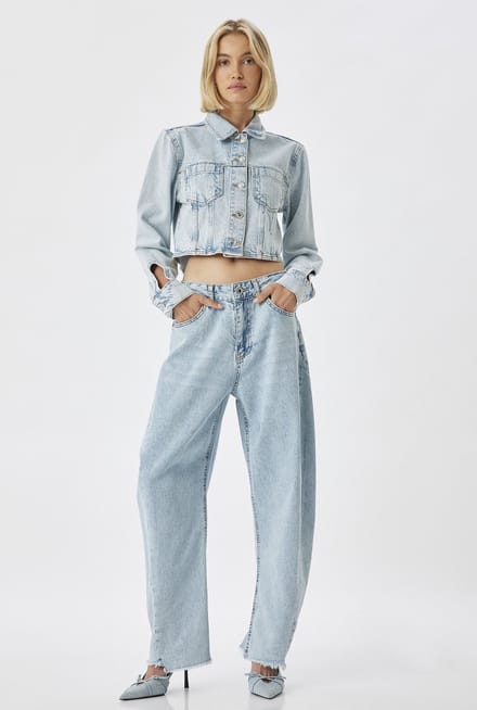 Hoge taille Ballonvorm Jeansbroek