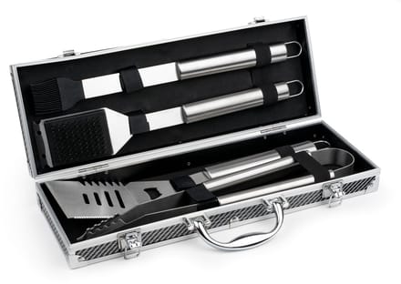 Leopold Vienna - Barbecuegereedschap 4-delige set in grillkoffer - bbq accessoires