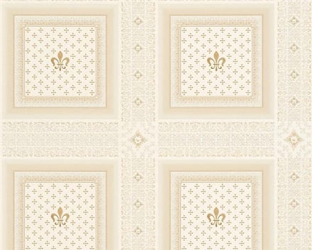 KLASSIEKE FRANSE LELIE BEHANG - Beige Creme - AS Creation Hermitage 10