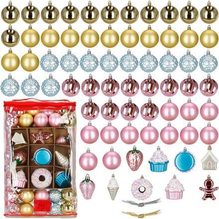 Springos Kerstballen | 69 Stuks | Veelkleurig | Ornamenten
